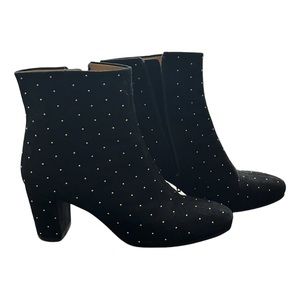 Sezane suede boots with gold dots size 38